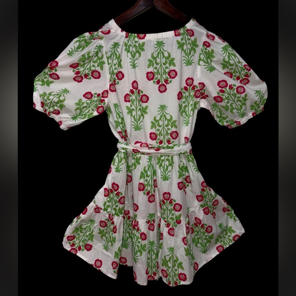 Mudpie Audra V-Neck Dress 100% Cotton size L - Picture 2 of 8